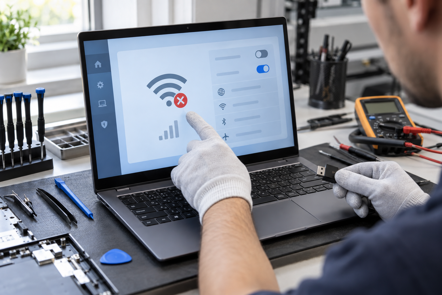 Sửa laptop không bắt WiFi: Nguyên nhân và cách xử lý 2 Dấu hiệu thường gặp khi laptop không bắt được WiFi - Sửa laptop - CÔNG TY CÔNG NGHỆ TIN HỌC PHI LIÊM